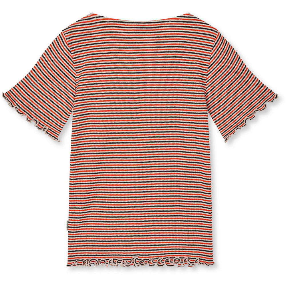 Køb Mads Nørgaard Fiery Red/Vanilla Ice 2X2 Bomuld Stripe Tiki Tee