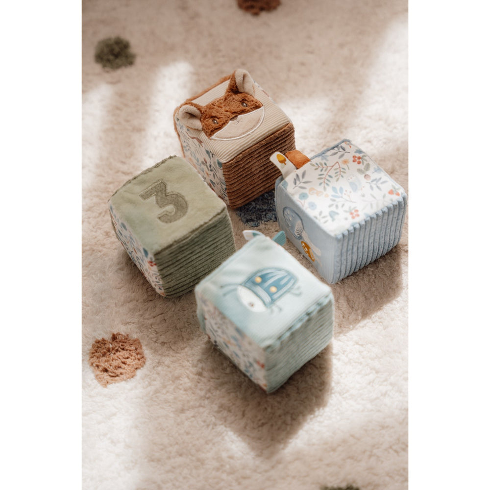 Køb Little Dutch Forest Friends Blue Aktivitetsterninger 4-Pak