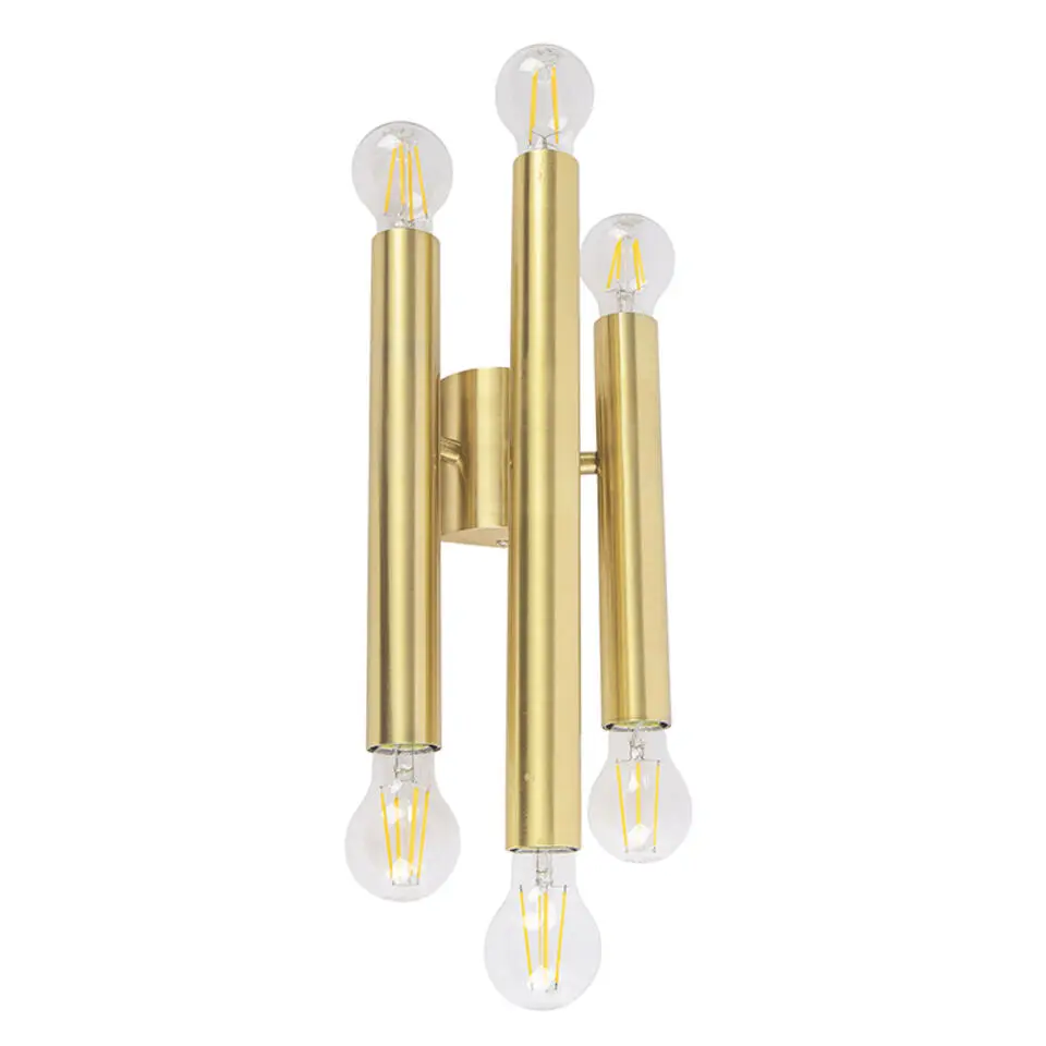 Qazqa wandlampen tubi goudkleurig e27