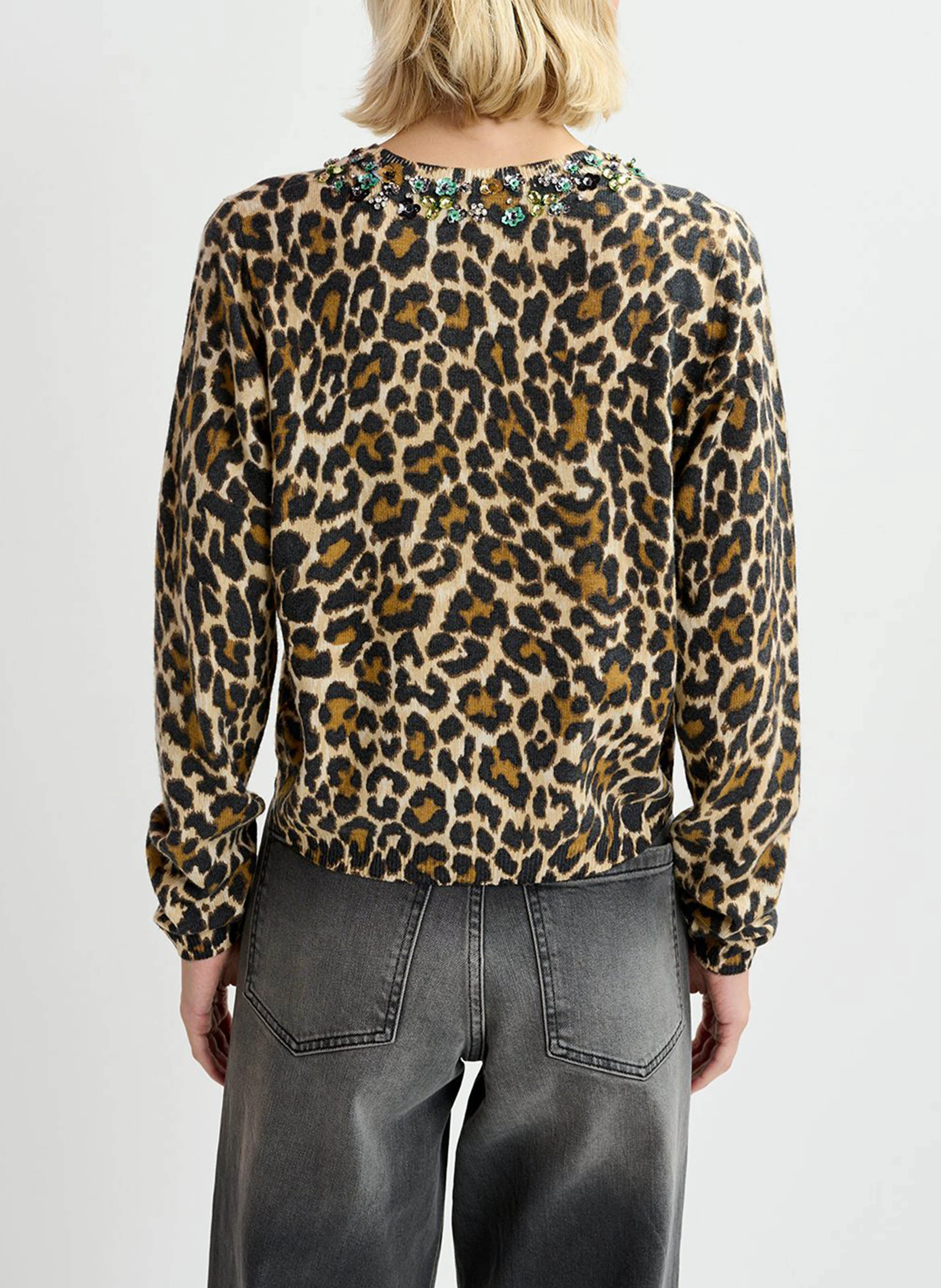 GALLER - Pull col rond en laine mélangée | Marron
