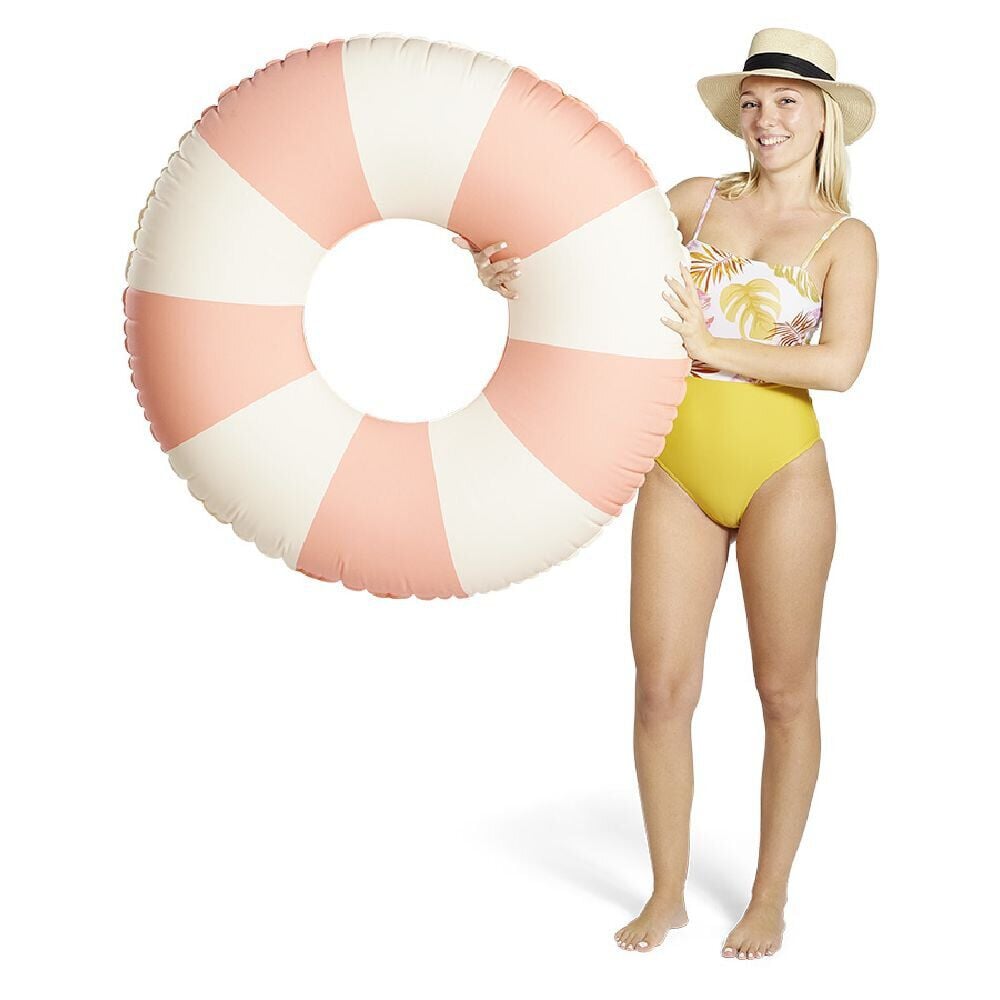 Bouée toucher doux effet peau de pêche bleu ou rose Ø110cm