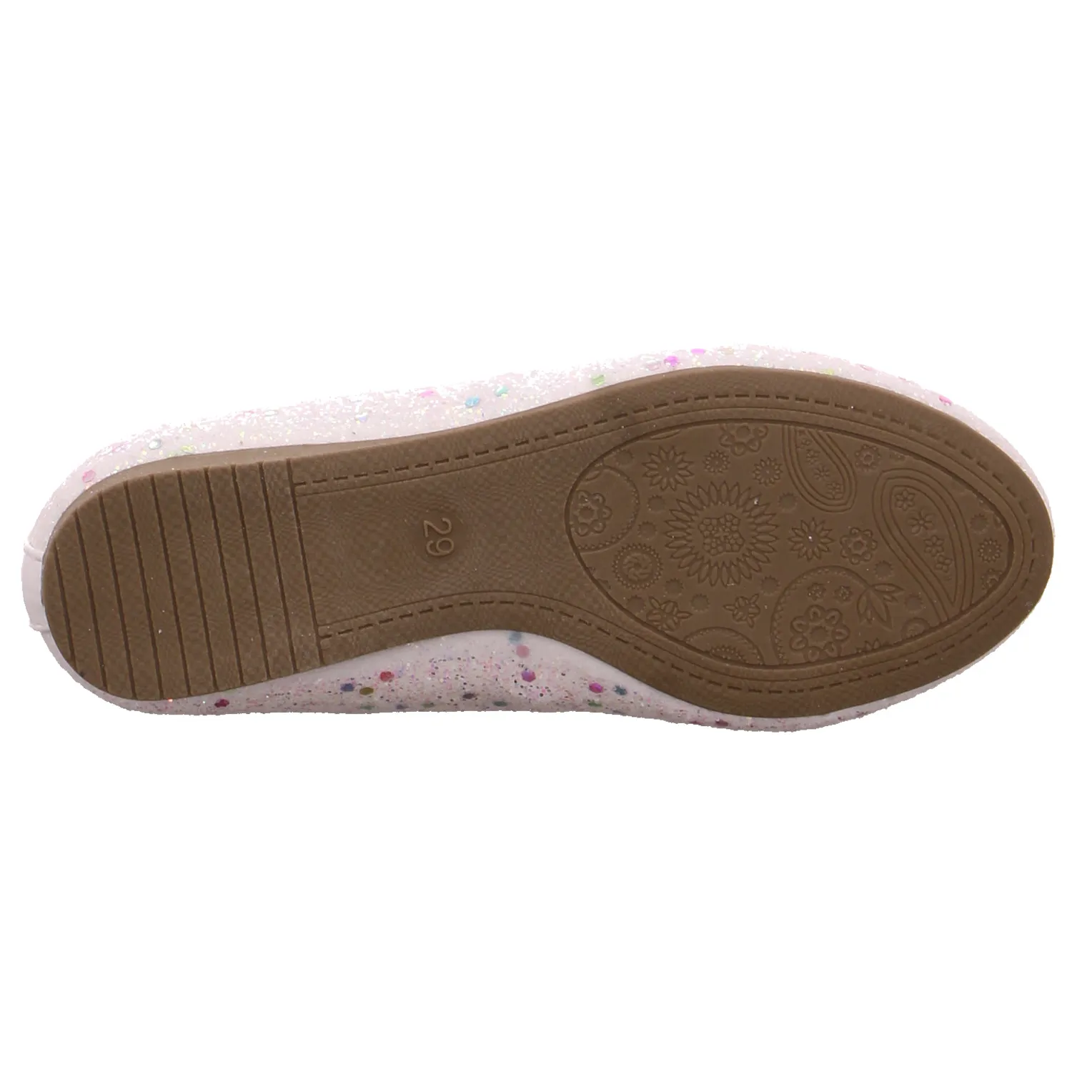 INDIGO Mädchen-Ballerina Weiss Lederimitat  Festlicher Schuh