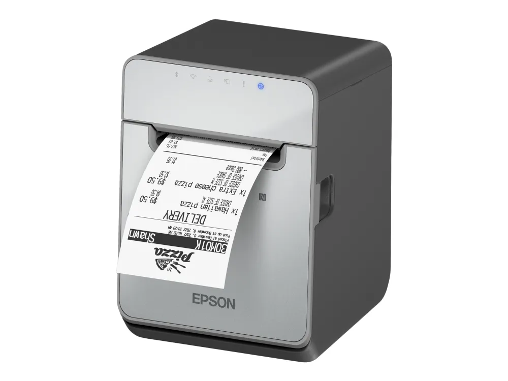 Epson TM L100 (111) - Kvitteringsprinter - termisk linje - Rulle (8 cm) - 203 x 203 dpi - op til 170 mm/sek. - USB 2.0, USB 2.0 vært, Gigabit LAN - sort