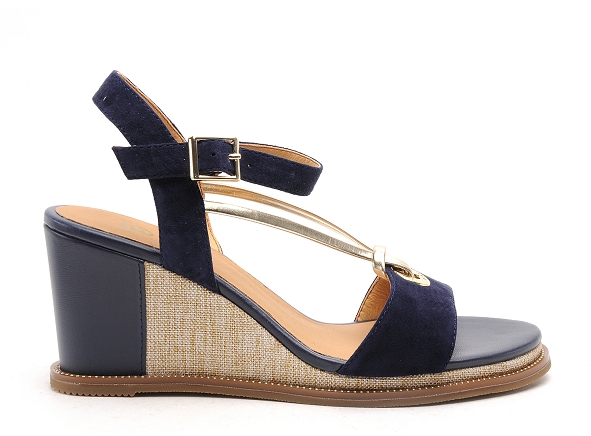 Fugitive nu pieds talons femme irdil bleu