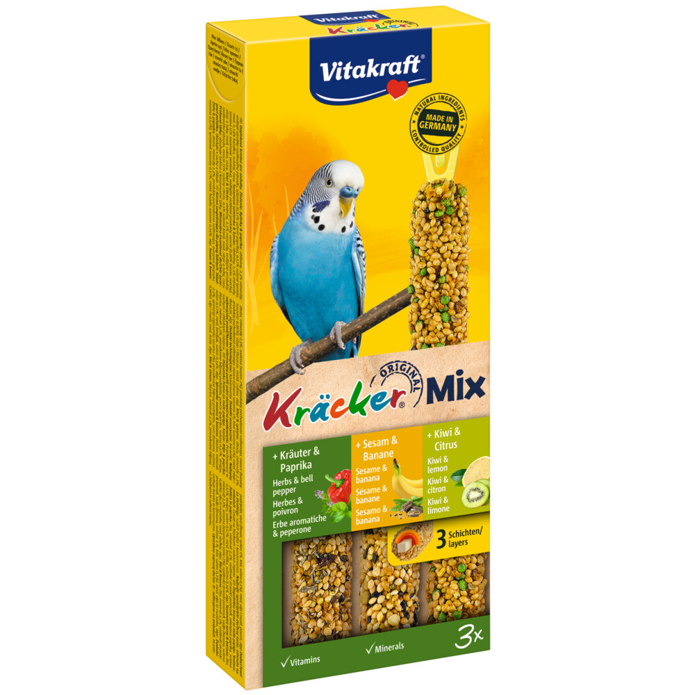 Vitakraft Parkiet Kracker Banaan-Kruiden-Kiwi3 stuks
