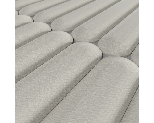 Wandkussen Bouclé crème ovaal textiellook 90 x 15 cm