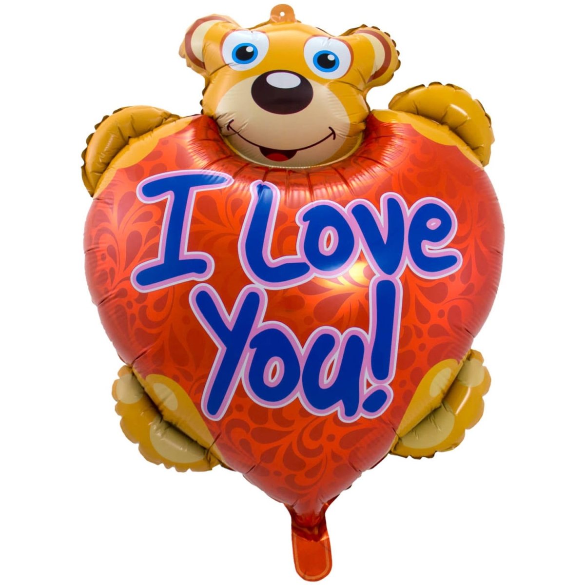 Hart Helium Ballon Rood Leeg I Love You Teddybeer 80cm