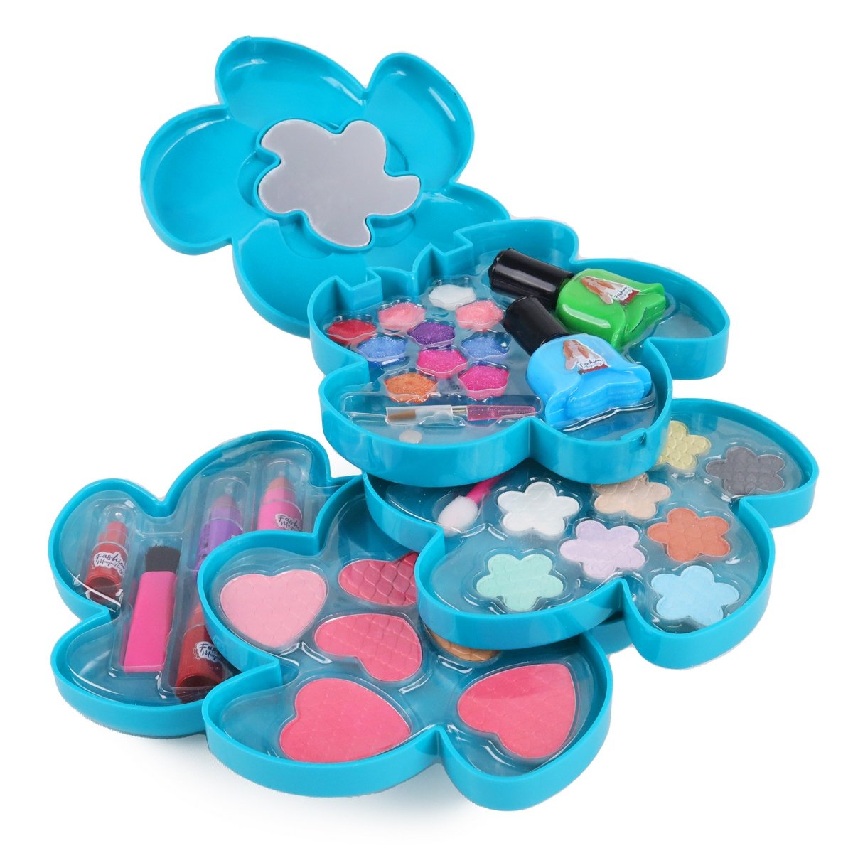 Coffret maquillage fashion boîte fleur 4 étages