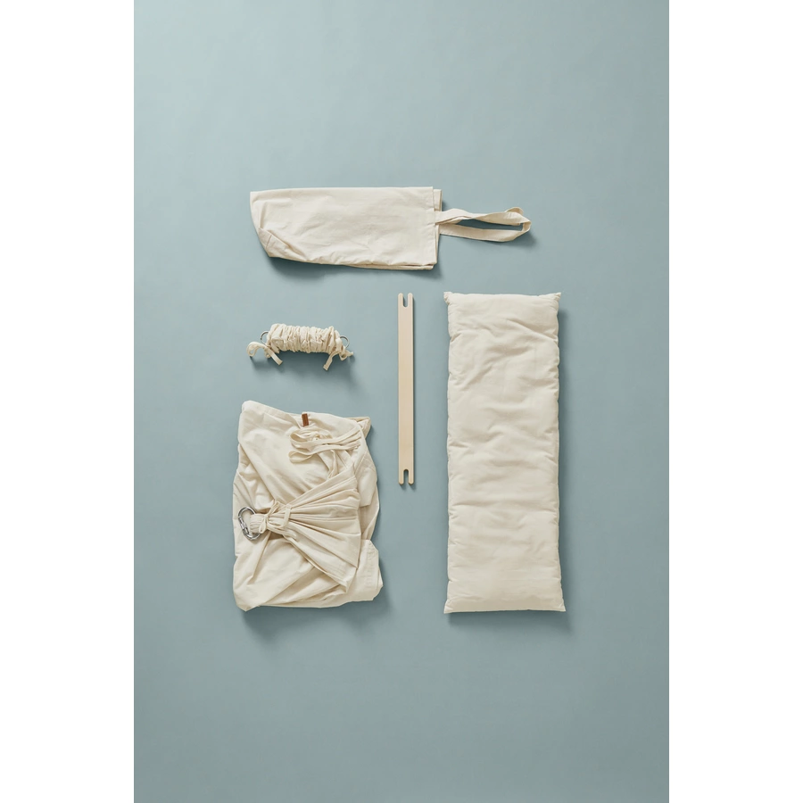 Membantu-Set mit Ständer Federwiege Basic & Motor LeeLo01 weißnatur