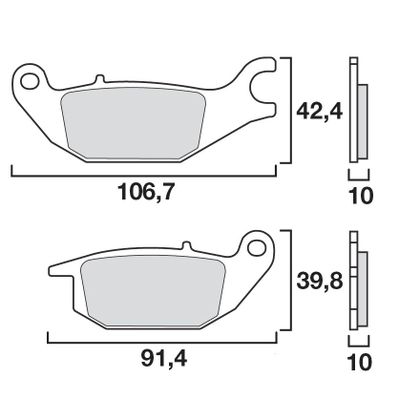 Plaquettes de freins Brembo Organique arrière