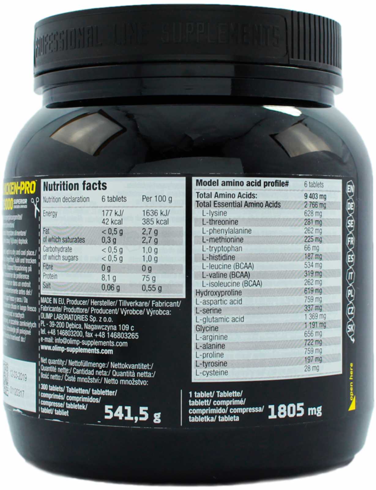 Olimp Gold Chicken-Pro Amino 9000 Mega 300 comprimidos
