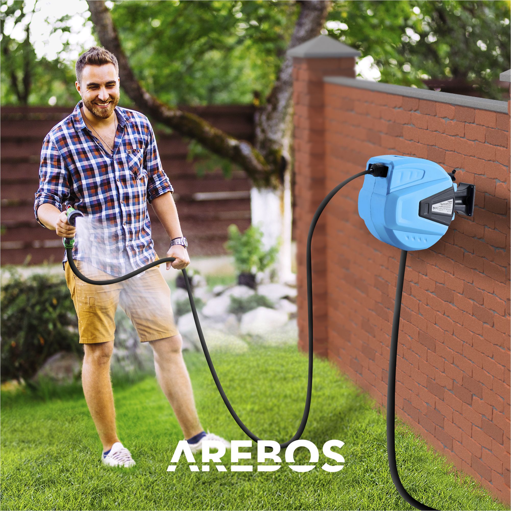 Automatischer Gartenschlauchaufroller 30m