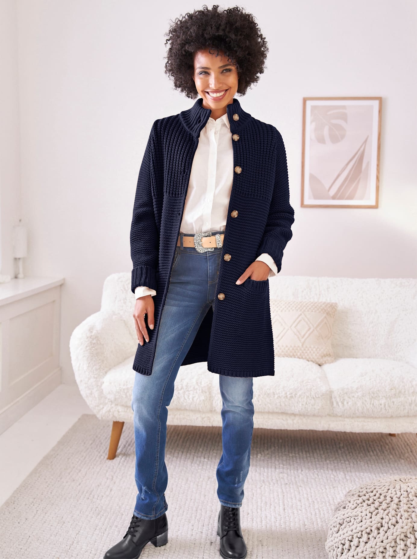 heine Longstrickjacke