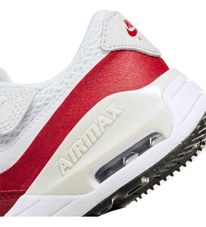 NIKE AIR MAX SYSTM LITTLE KIDS SH WHITE-WHITE-UNIVERSITY-RED-PHO