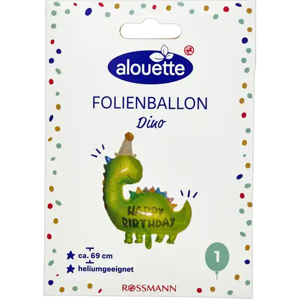 Folienballon Tier Löwe, Hai, Dino (sortiert)