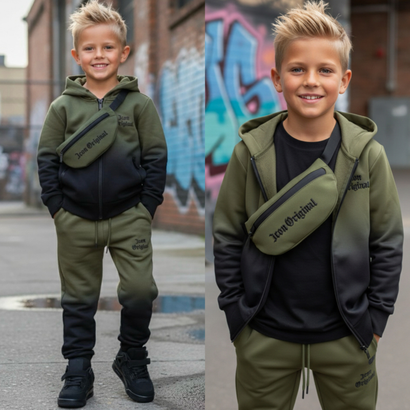 Icon zipped fade set - legergroen (verzenddatum 27 feb)
