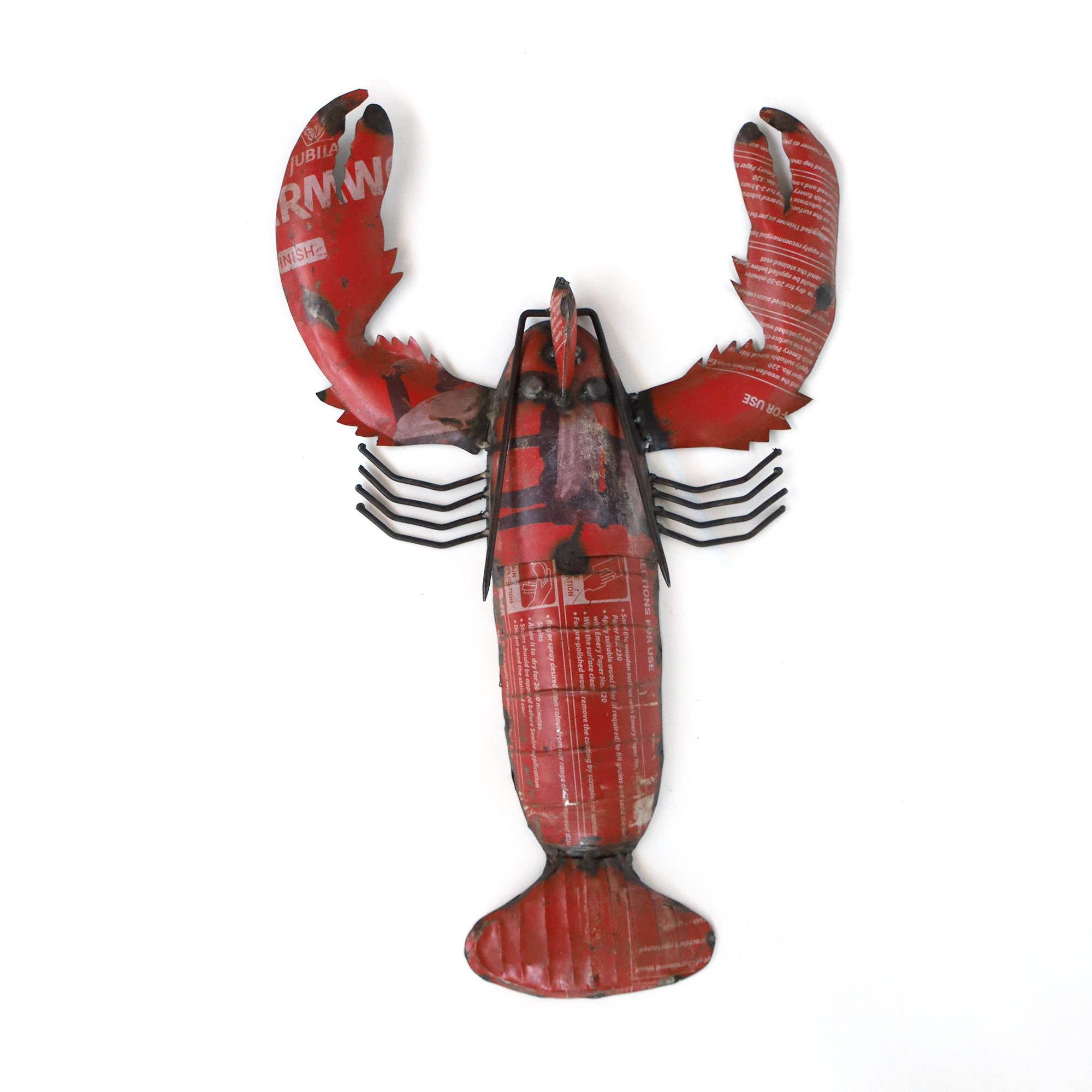 Wanddeko 'Hummer' L, H 68 cm, B 47 cm, L 8 cm von fischer's lagerhaus