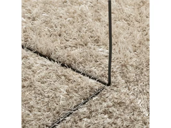 Tapis à poils longs aspect brillant beige ø 120 cm