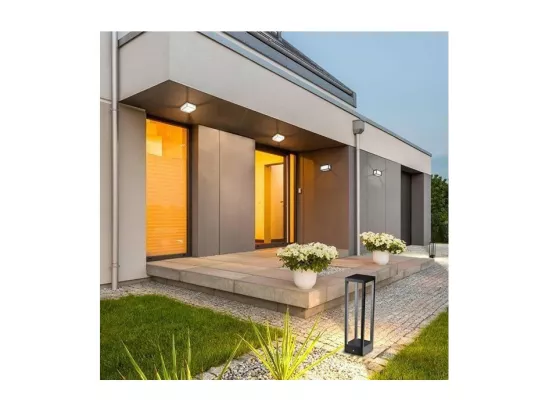Lanterne solaire domestique LED gris foncé 2,2w avec batterie IP54 Zafferano