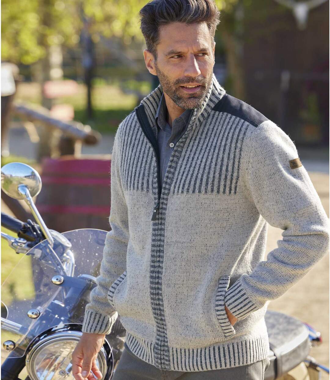 Gilet Tricot Zippé Atlas
