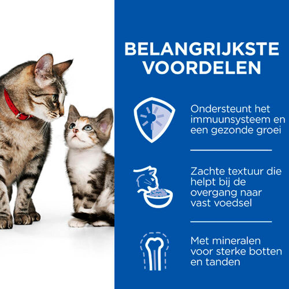 Hill's Kitten Tender Mousse - Kattenvoer - 85 Gram - kip, kalkoen