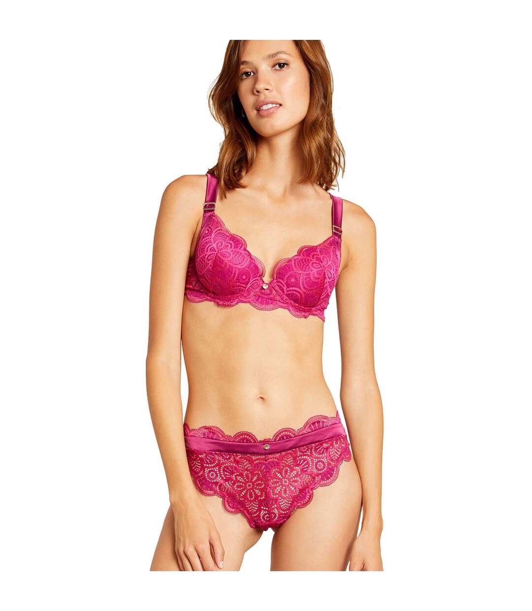 Soutien-gorge ampliforme coque moulée rose Lucy
