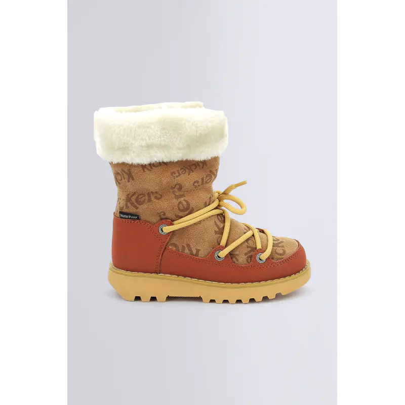 KICKNEOSNOW KID CAMEL ROUILLE BOOTS Cuir Fille