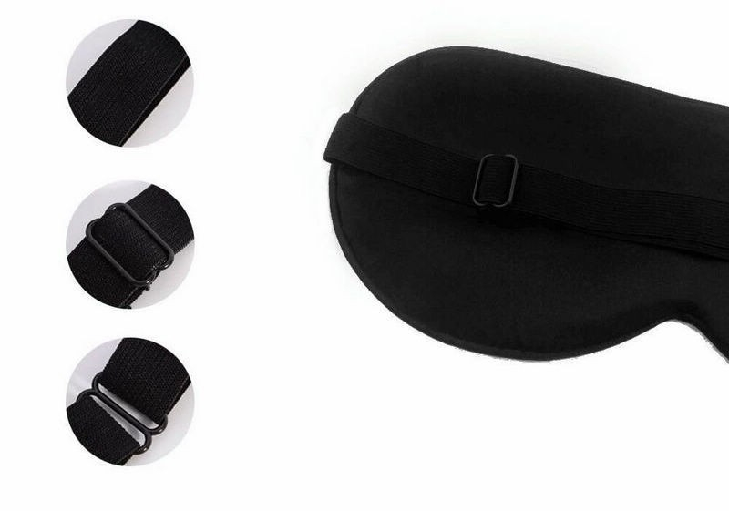 (2in1) Elastische Augenmaske Satin Schlafmaske Licht Blockierende Nachtmaske mit Kühlpad - Style 1