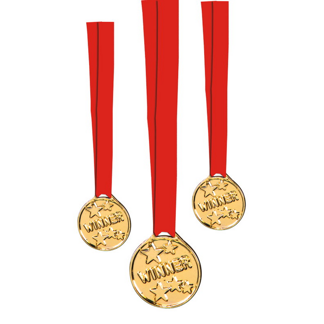 Medaillen - Ø = ca. 4 cm - 6 Stück