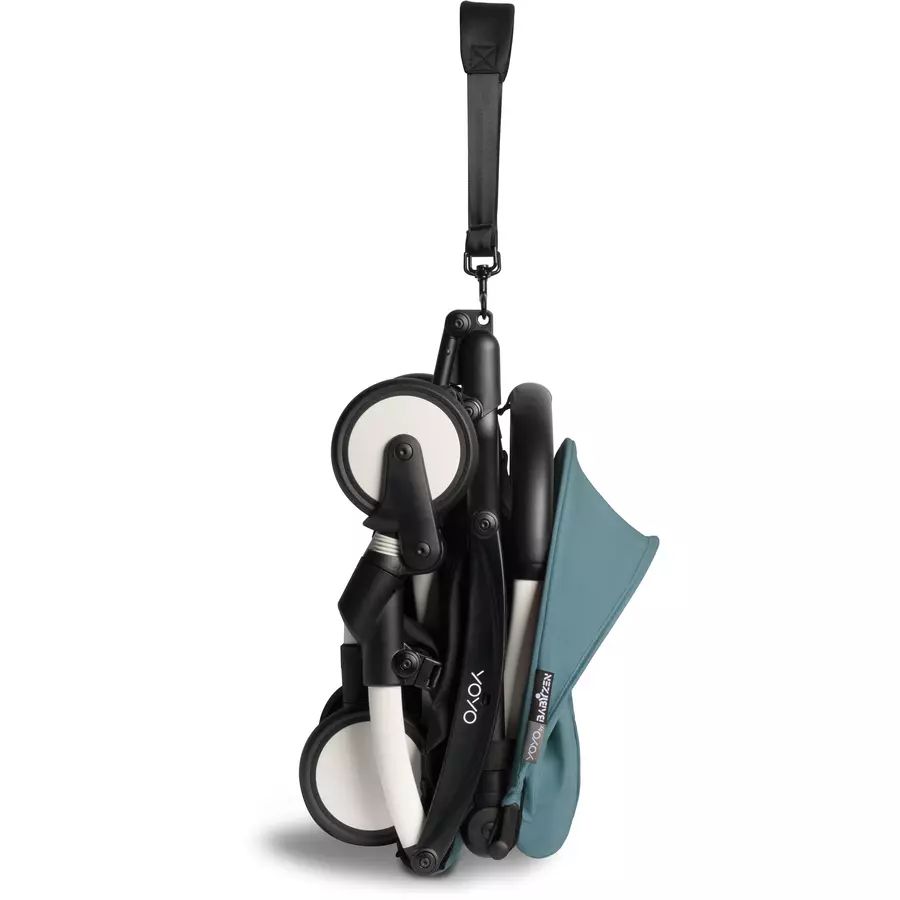 BABYZEN Kinderwagen YOYO2 6+ White mit Textilset Aqua und Backpack YOYO Black