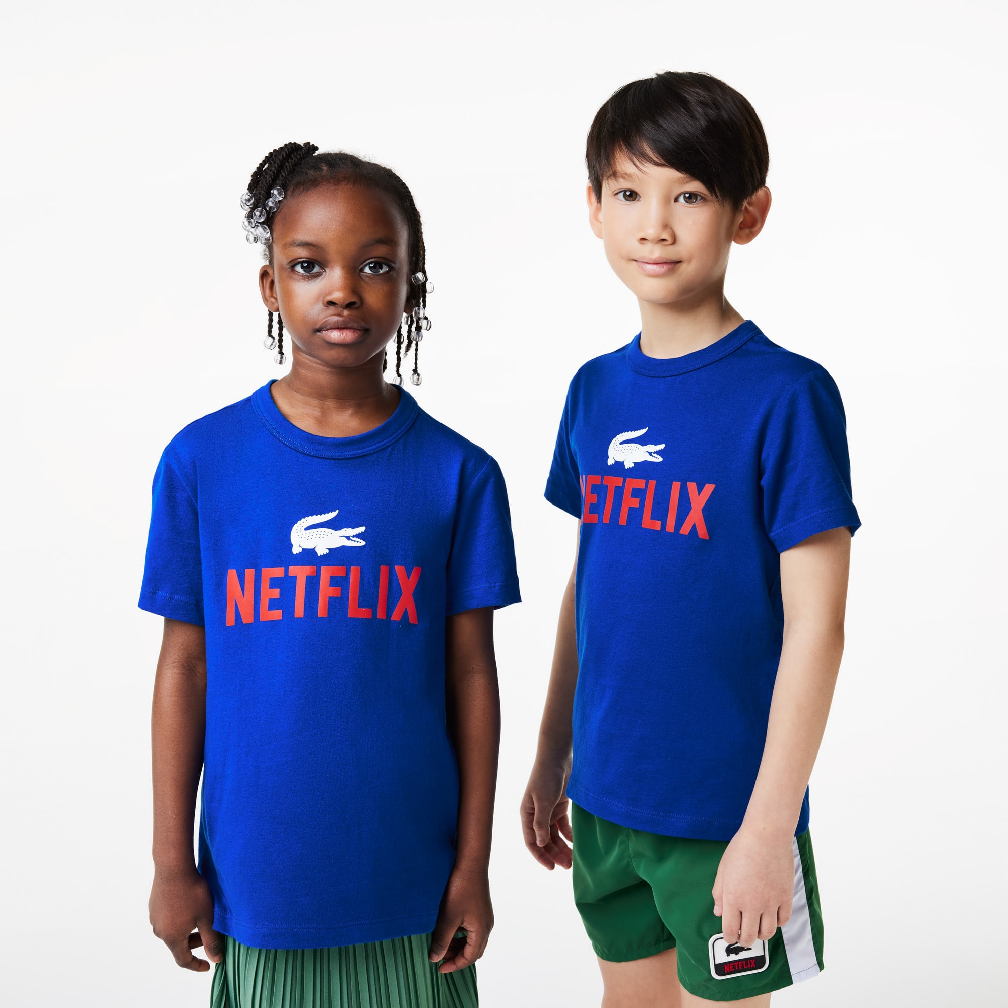 T-shirt enfant Lacoste x Netflix avec imprimé en coton biologique T-Shirts & Chemises - Bleu - Lacoste - Enfant