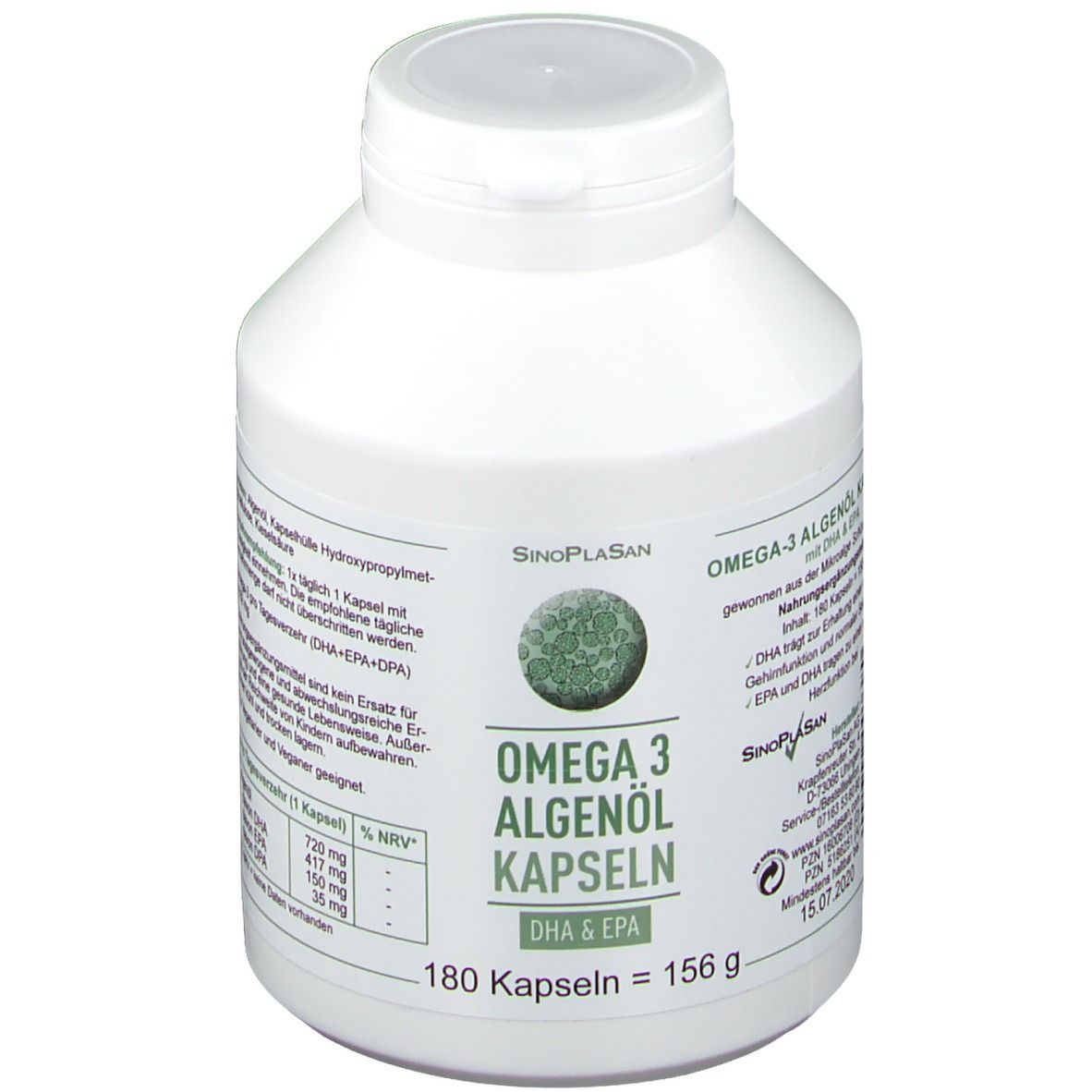 SinoPlaSan Omega 3 Algenöl DHA+EPA