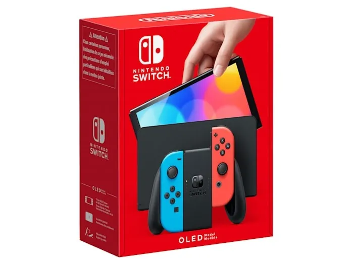 Nintendo Switch OLED - Spilkonsol - 1080p (Full HD) - sort, neonrød, neonblå