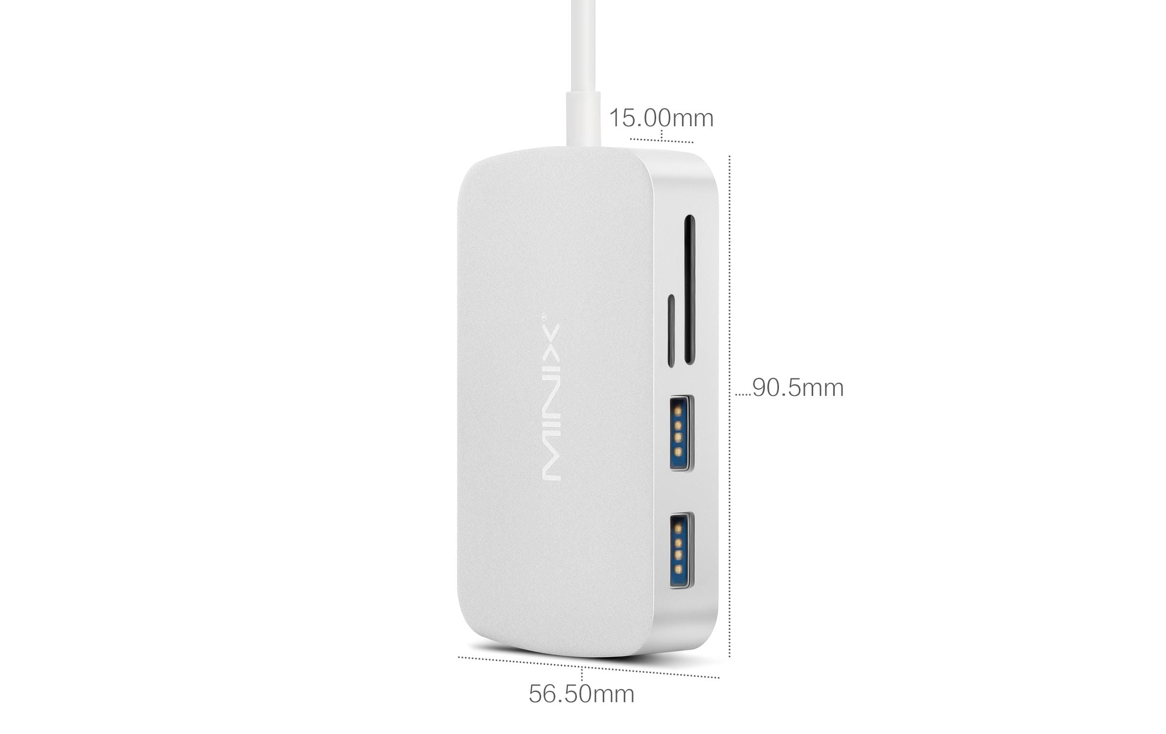 Multiadapter NEO C-GSI SilberUSB C Multiport Adapter  with Gigabit Ethernet + 4K @ 60Hz HDMI