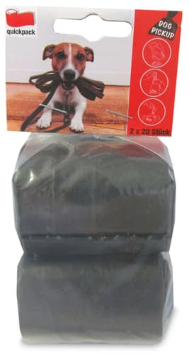 Quickpack Hundekotbeutel auf Rolle schwarz
