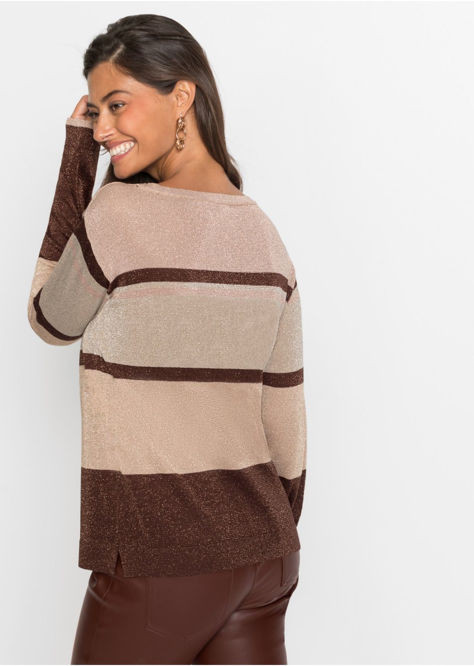 Pull à rayures avec Lurex