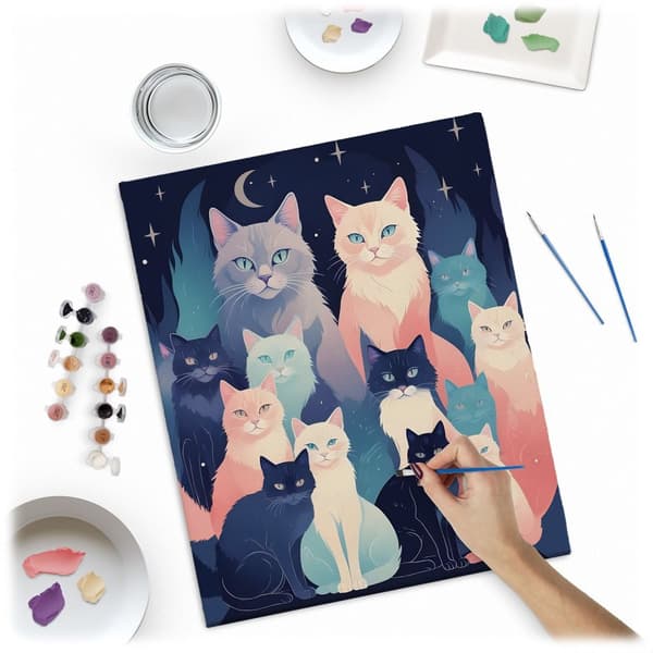 Maleri etter tall 40x50 cm Massido Cats