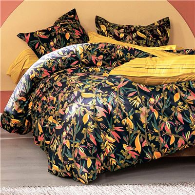 Linge de lit imprimé thème tropical - BECQUET CRÉATION