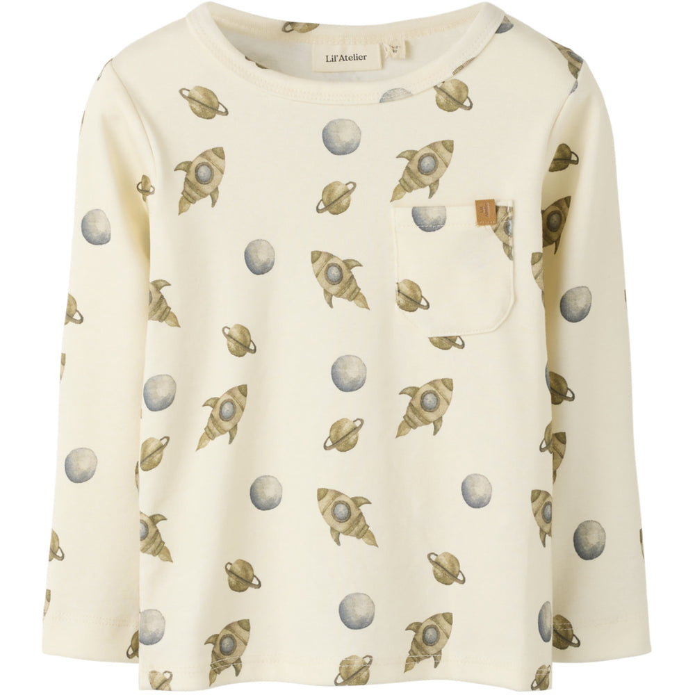 Køb Lil'Atelier Turtledove Space Nmmlayo Geo Ls Slim Top Lil