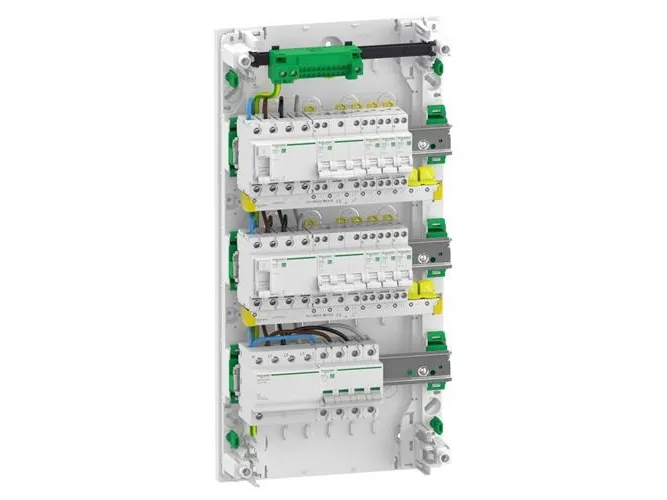SCHNEIDER ELECTRIC Færdigmonteret Resi9 XP PW gruppetavle, 3 rækker 13M: 1xAFB 1xSPD   2xRCD   1xC16A 1PN   5xC10A 1PN 1xC16A 3PN   1xC10A 3PN