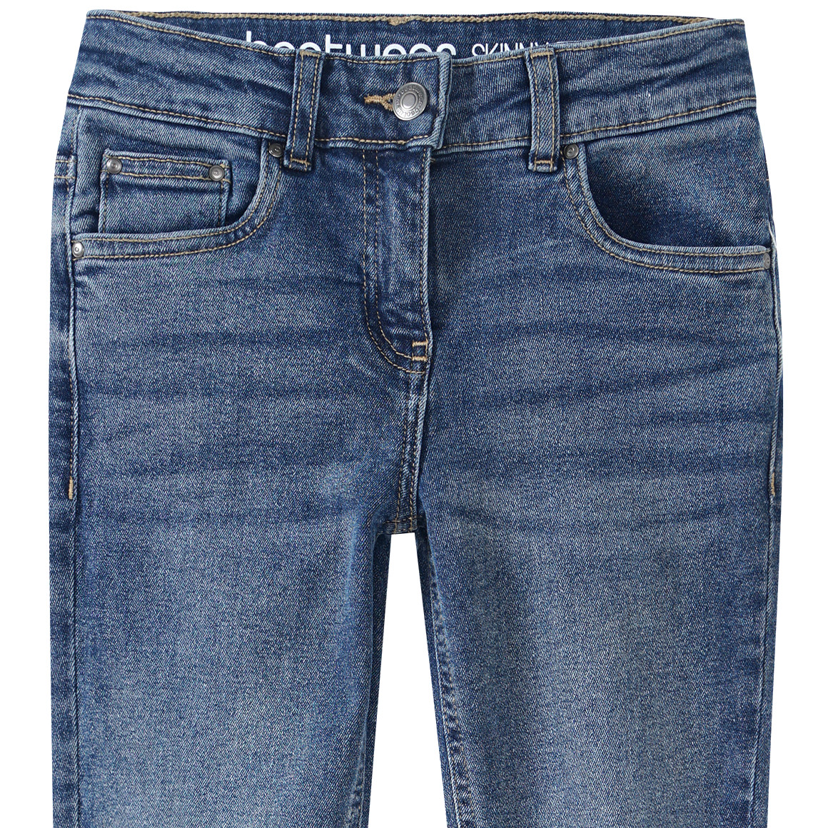 Beatwear Mädchen Skinny-Jeans mit verstellbarem Bund blau