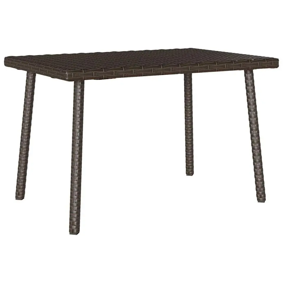 vidaXL - Tuin Salontafel - Bruin - Poly rattan - 60 x 40 x 37 cm