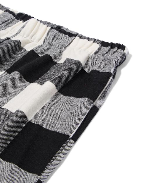 pyjama flanelle gaufre carreaux pour enfant noir