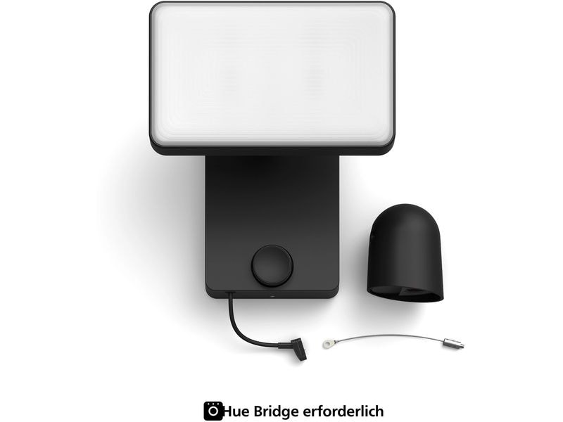 Philips Hue Secure Flutlichtkamera Schwarz Beleuchtung. Kamera. Hue Secure.