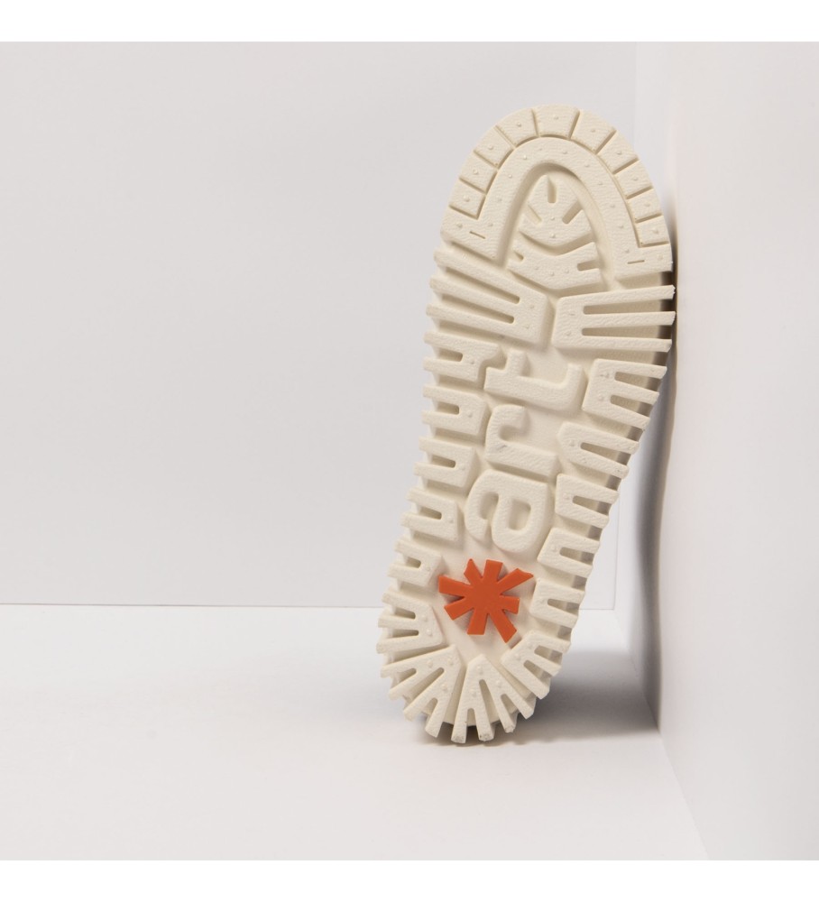 Sapatos de plataforma em couro sintético 1532 Nobuck-W Preto-Creme/Brighton
