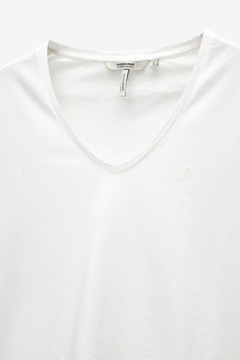 T-SHIRT BÁSICA DECOTE EM V