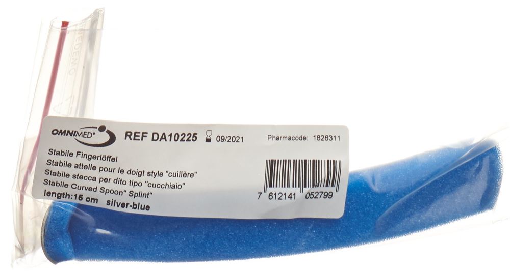 Omnimed Dalco Fingerlöffel 15cm silber blau 1 Stk