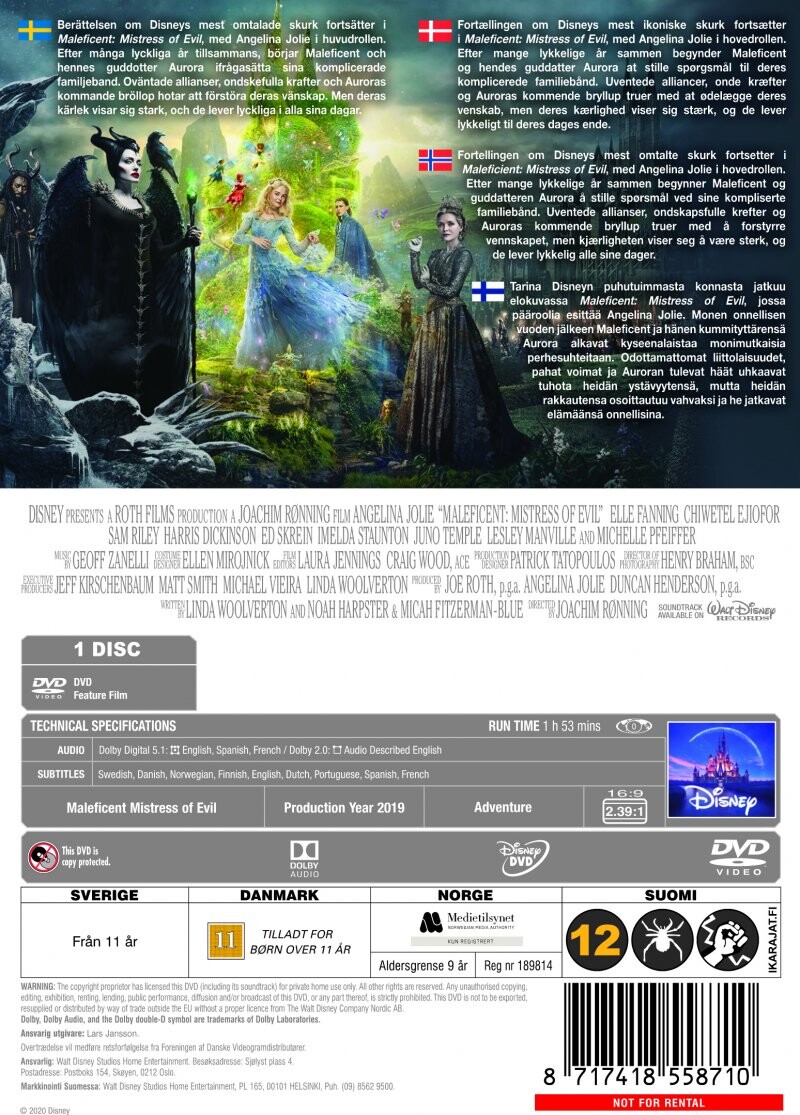 Maleficent 2 - Mistress Of Evil - Disney - DVD