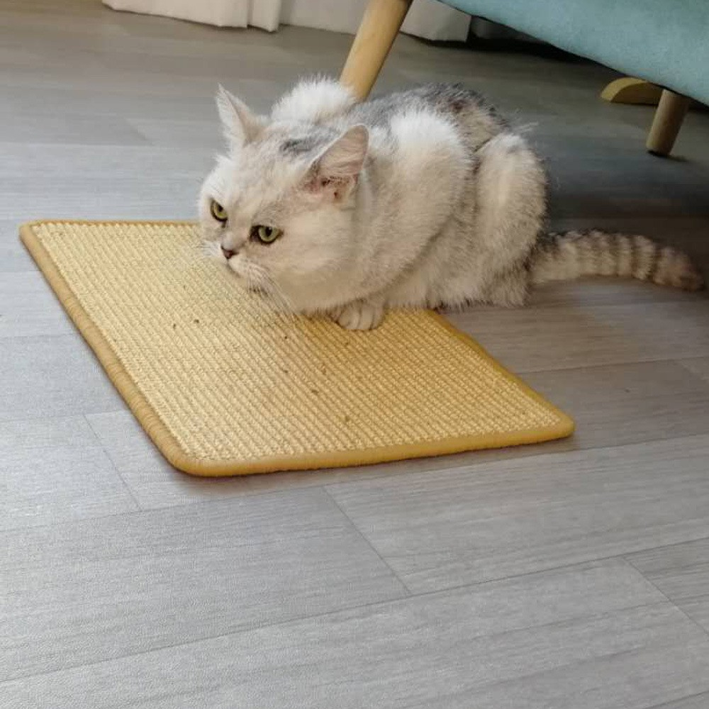 (40x60cm) Sisal Krallen Kratzmatte Robuster Katzen Kratzteppich - Grau