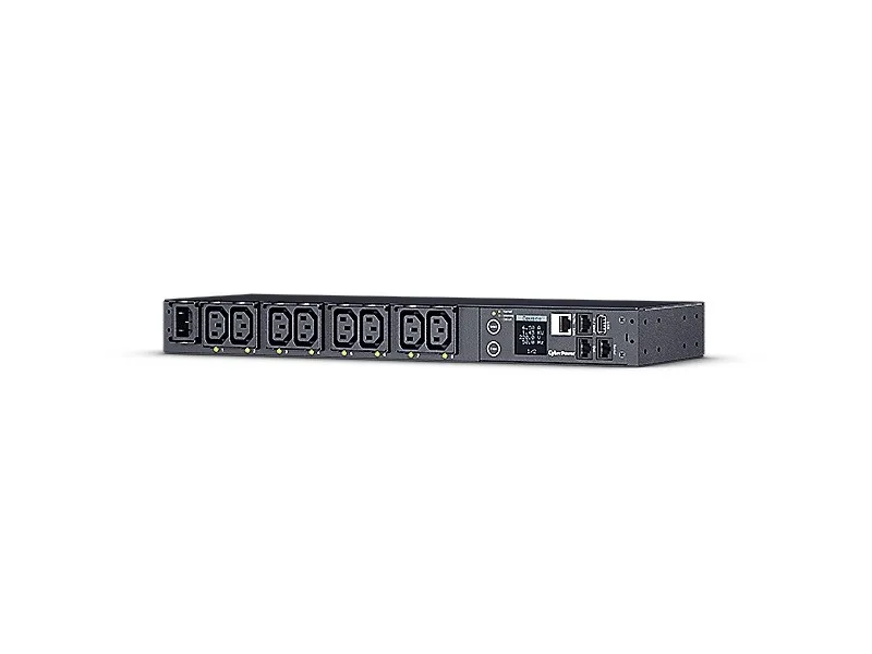 CyberPower Switched Series PDU41004 - Strømfordelingsenhed (rackversion) - AC 100-240 V - 1-faset - Ethernet, serial - input: IEC 60320 C14 - output-stikforbindelser: 8 (power IEC 60320 C13) - 1U - 3.05 m ledning - sort